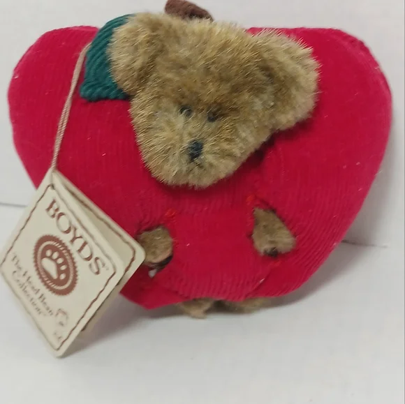 Boyds Bear QVC Calendar monthly Peeker Septembeary September Red Apple - Picture 2 of 6